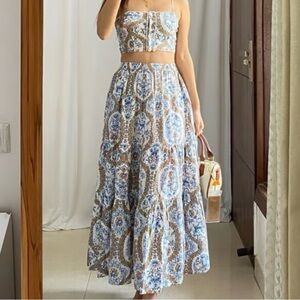 dRA Los Angeles crop top and maxi skirt - small